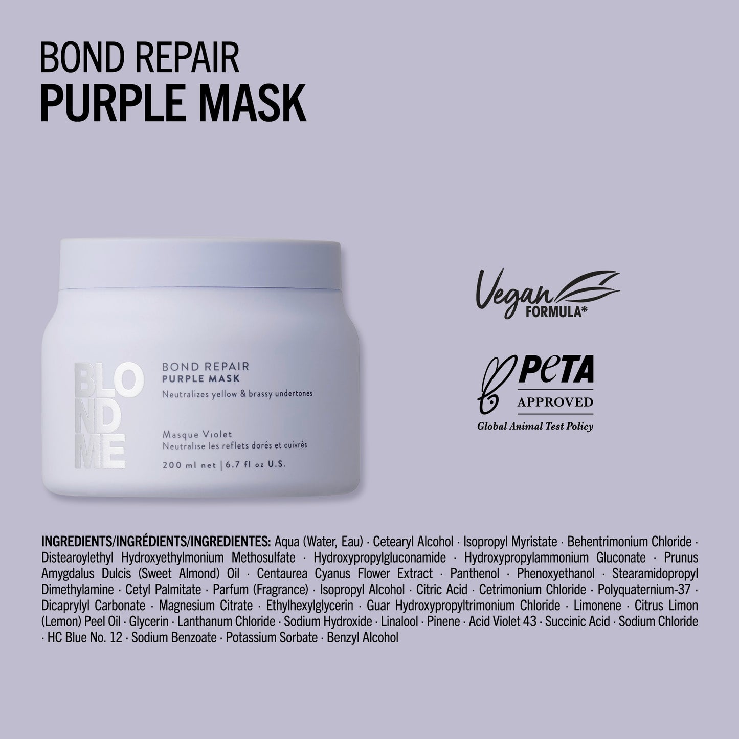 Schwarzkopf Professional BlondMe Bond Repair Purple Mask